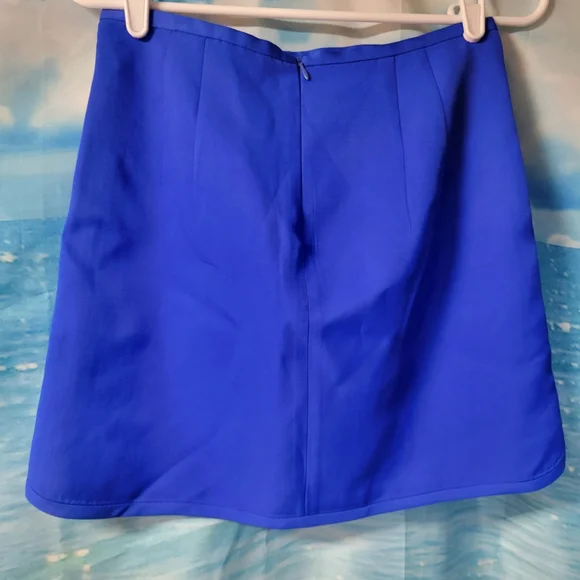 Zara NWT Cobalt Blue Mini‎ Skirt Ladies Size XS - Picture 2 of 6